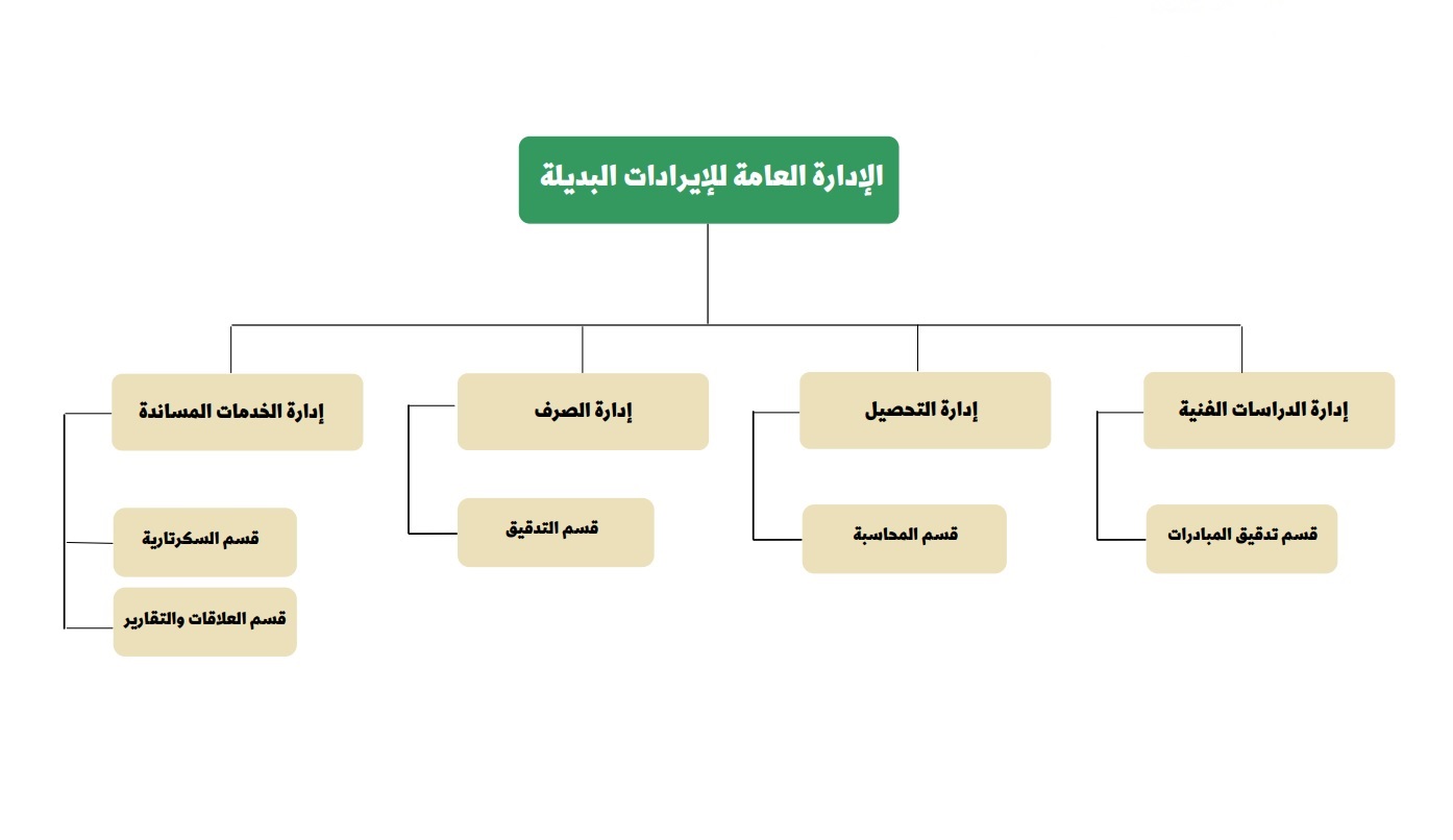 الهيكل التنظيمي الإدارة العامة للإيرادات البديلة