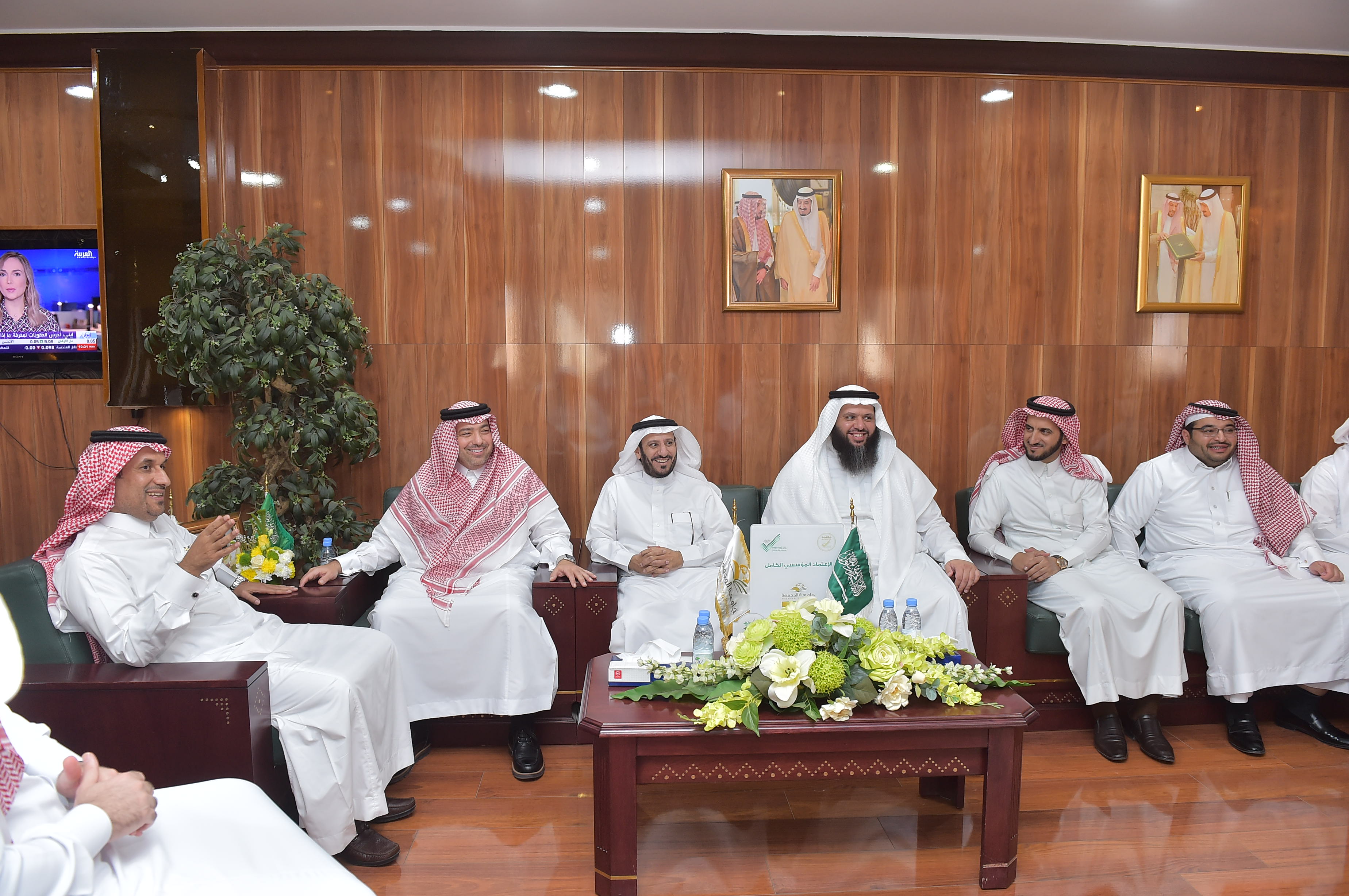 معالي مدير الجامعة الإسلامية السابق يزور جامعة المجمعة
