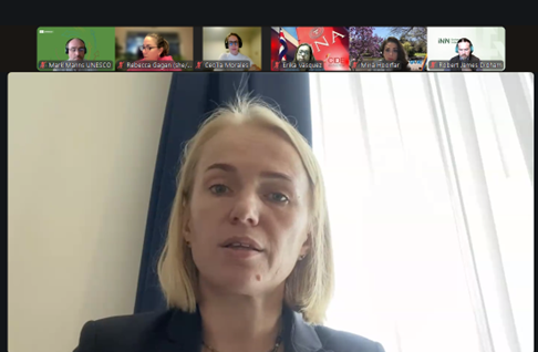 Elena Proden, UNITAR, delivering welcoming remarks the participants