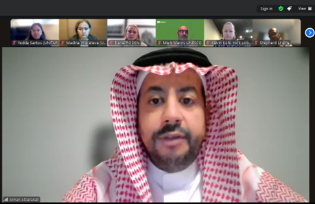 Dr. Aiman Albarakati, Majmaah University, delivering welcoming remarks the participants