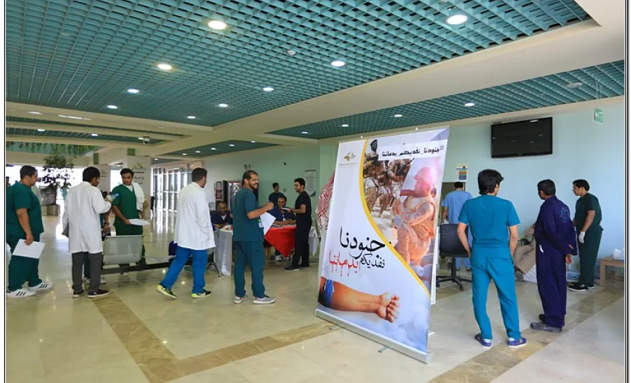 تحت شعار #جنودنا_نفديكم_بدمائنا الخدمات الطبية تقيم حملة التبرع بالدم لدعم جنود الوطن - 
