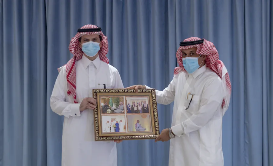 تم خلالها توقيع مذكرة تفاهم :  رئيس جامعة الجوف يزور الجامعة - ]U,M