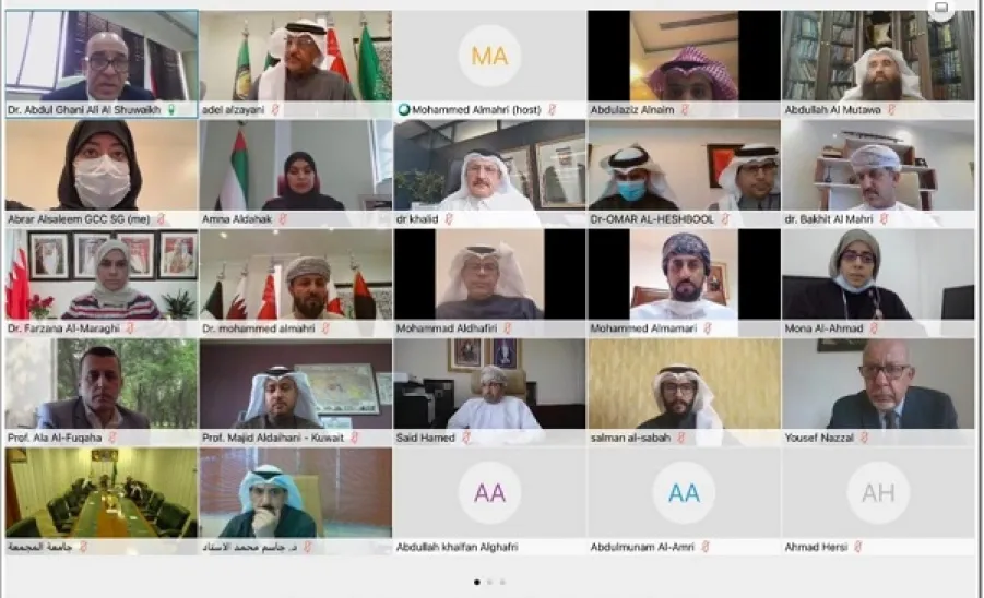 بتنظيم من الأمانة العامة لمجلس التعاون لدول الخليج العربية: فريق الجامعة يُشارك في ورشة عمل حول جائحة كورونا "التحديات والفرص" - ]U,M