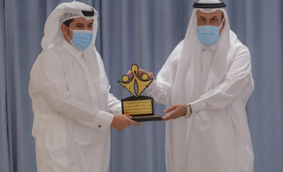 الجامعة تقيم حفل تكريم الفائزين بجائزة الجامعة لخدمة المجتمع في نسختها الثالثة ( مجتمع يحقق رؤية )  -  الجامعة