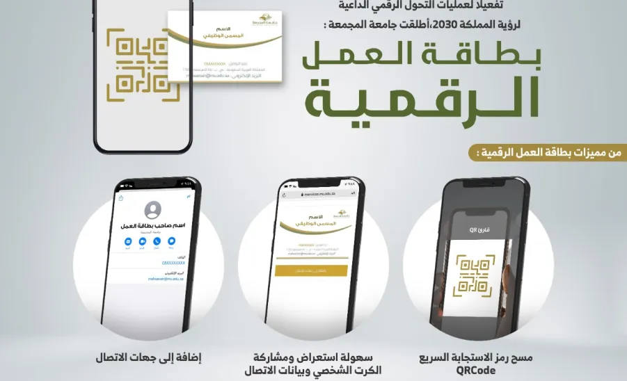 عمادة تقنية المعلومات تطلق  (بطاقة العمل الرقمية)  - بطاقة العمل الرقمية