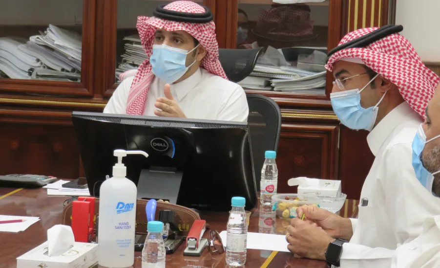 Project Final Receipt Committee holds a meeting  -  اجتماع لجنة الاستلام النهائي لمبنى الإدارة والعمادات المساندة