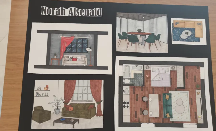 A workshop and exhibition on interior design 
 - ورشة عمل ومعرض التصميم الداخلي بقسم هندسة التصميم الداخلي للطالبات