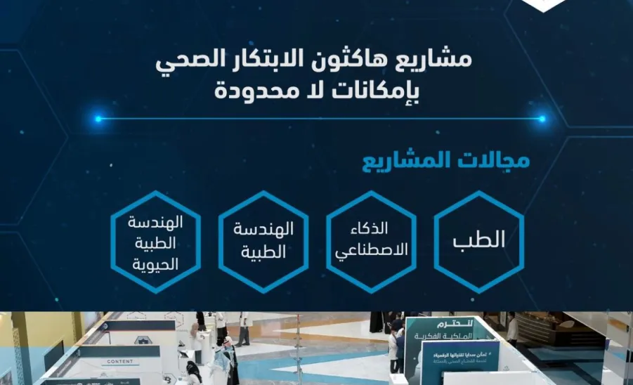  الفريق الطلابي المشارك من كلية العلوم الطبية التطبيقية يحقق المركز الثاني على مستوى الجامعات السعودية في معرض الابتكار المصاحب للأولمبياد العلمي والهاكثون الصحي - جامعة المجمعة 
