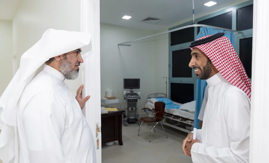 MU VICE-RECTOR ON TOUR OF INSPECTION TO MEDICAL SERVICES AT MAIN CAMPUS
 -  وكيل الجامعة يتفقد مقر الخدمات الطبية بالمدينة الجامعية بالمجمعة