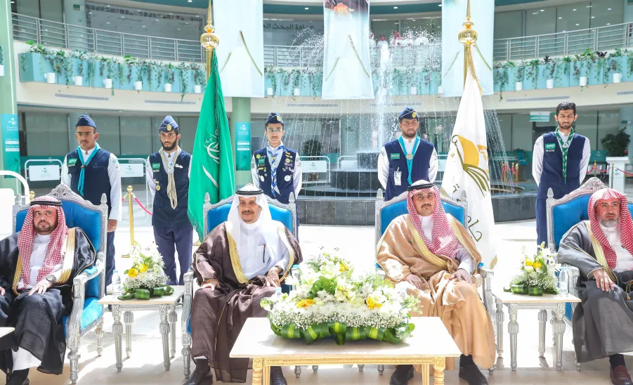 الجامعة تقيم احتفالاً خاصاً بمناسبة اليوم الوطني 92 -  جامعة المجمعة
