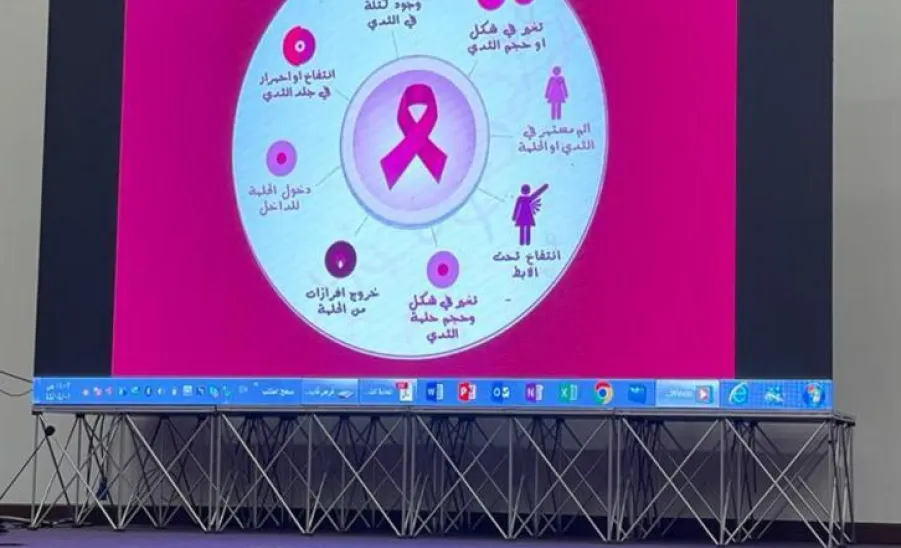 طالبات الكلية التطبيقية يشاركن ضمن فعاليات حملة أكتوبر للتوعية بسرطان الثدي - fig3