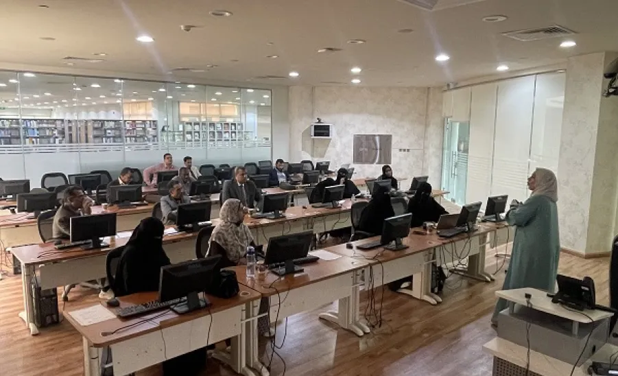 The Deanship holds a workshop entitled: Techniques of Writing Course Descriptions and Reports - .