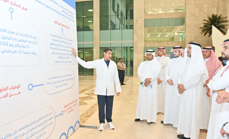 الجامعة تقيم معرضاً بمناسبة اليوم العالمي للسكري -  جامعة المجمعة 