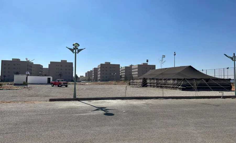 GAPOM set up a camp at MU's camp in Zulfi - المخيم 