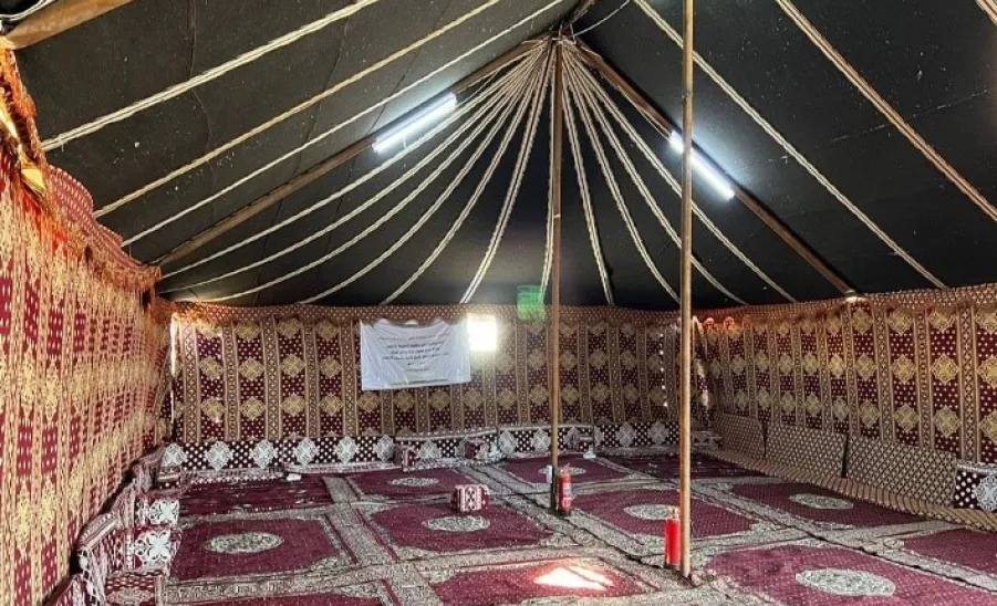 GAPOM set up a camp at MU's camp in Zulfi - المخيم 