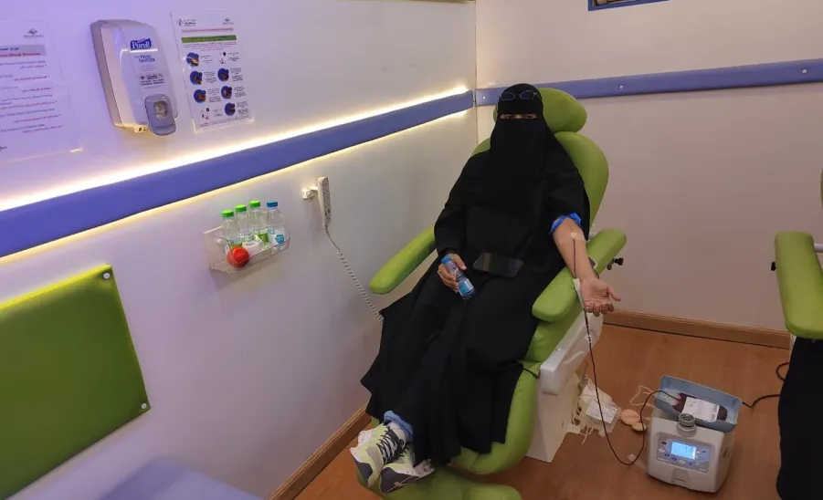 Blood donation campaign launched at flower garden  - حملة تبرع بالدم