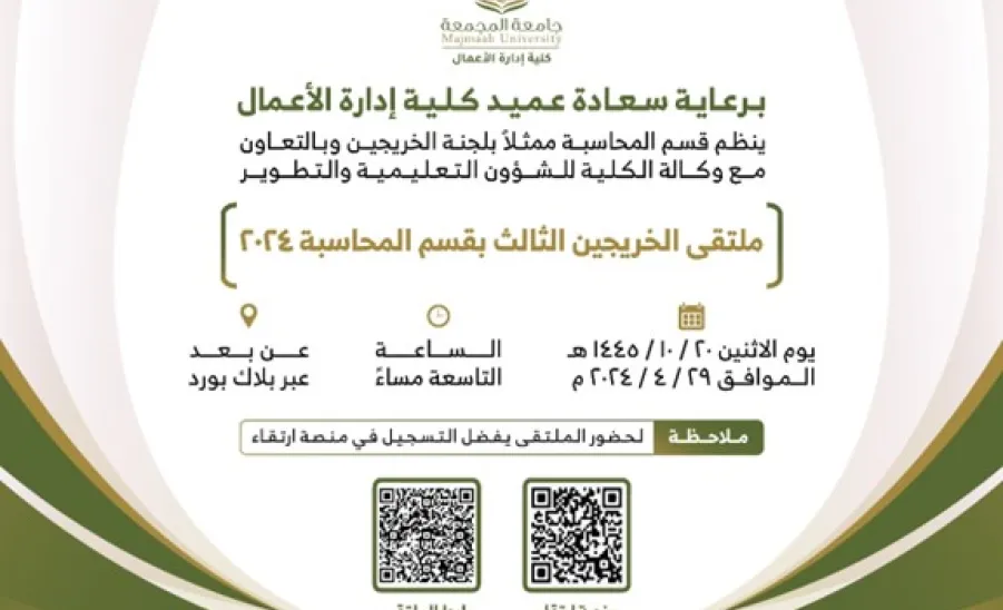Annual Graduation Forum held at Accounting Department  -  كلية إدارة الأعمال