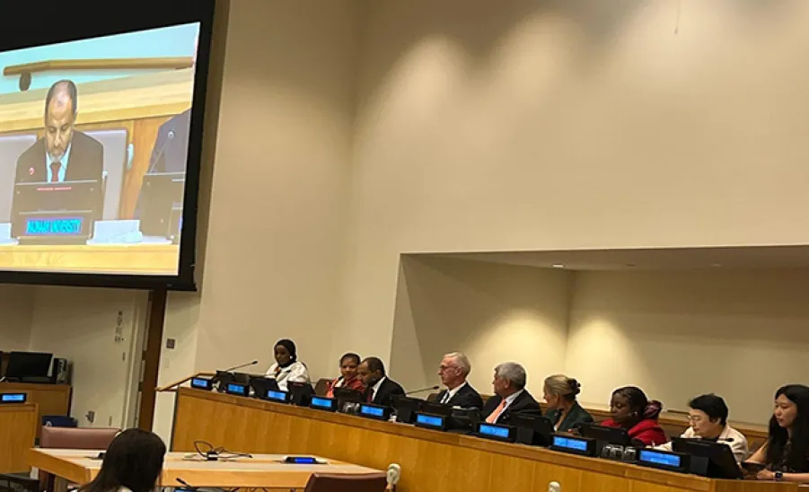 MU PARTICIPATES IN THE HIGHER EDUCATION FOR SUSTAINABILITY FORUM  -  جامعة المجمعة تشارك في منتدى التعليم العالي من أجل الاستدامة ضمن فعالية المنتدى السياسي الرفيع المستوى