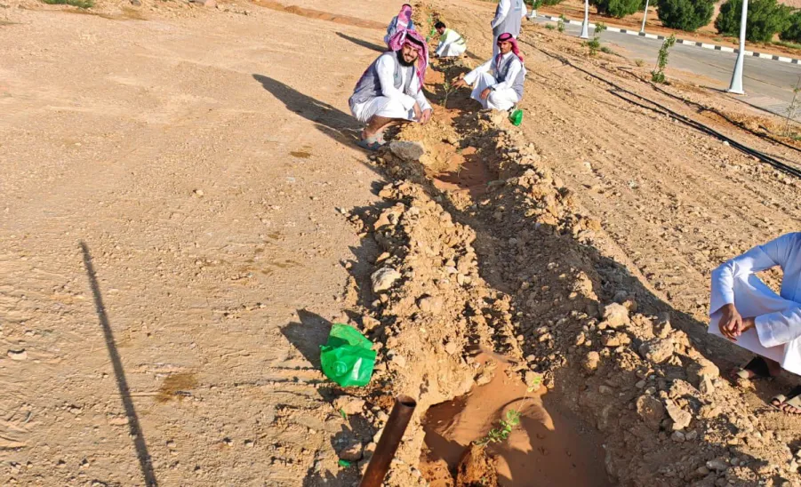 مشاركة الكلية التطبيقة في زراعة 94 شتلة ضمن فعاليات اليوم الوطني السعودي - تشجير بالغاط