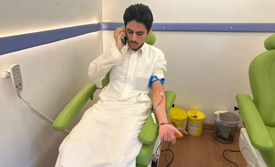 The Blood Bank Club launches a blood donation campaign at the flower festival in Huraymlaa - تبرع بالدم