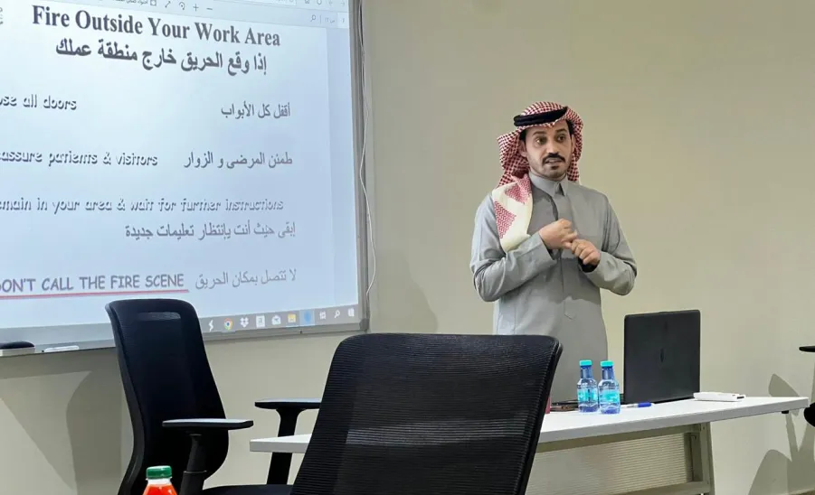 إدارة السلامة تُنفذ برنامجاً تدريبياً للتعرف على وسائل السلامة و استخداماتها -  السلامة: تُنفذ برنامج تدريبي للتعرف على وسائل السلامة و استخداماتها