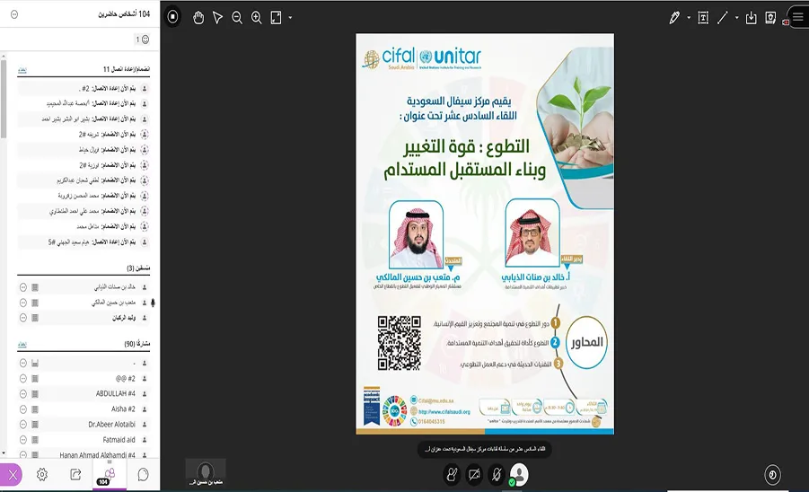 مركز سيفال السعودية ينظم اللقاء السادس عشر بعنوان  : التطوع " قوة التغيير وبناء المستقبل المستدام" - مركز سيفال السعودية ينظم اللقاء السادس عشر بعنوان : "التطوع: قوة التغيير وبناء المستقبل المستدام"
