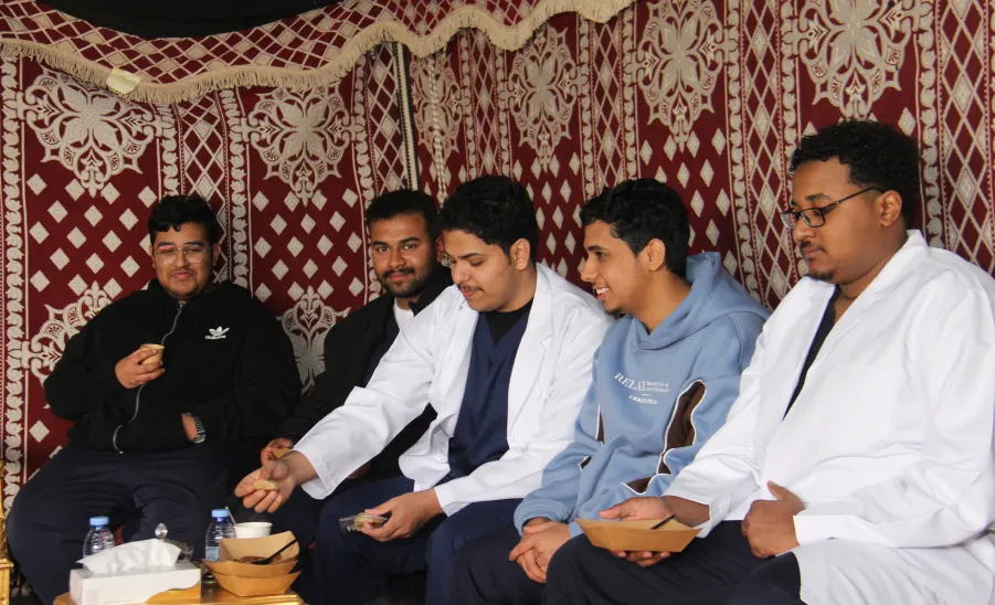 The College of Nursing organized an outdoor event during winter  - كلية التمريض تنظم فعالية "حي الشتاء"
