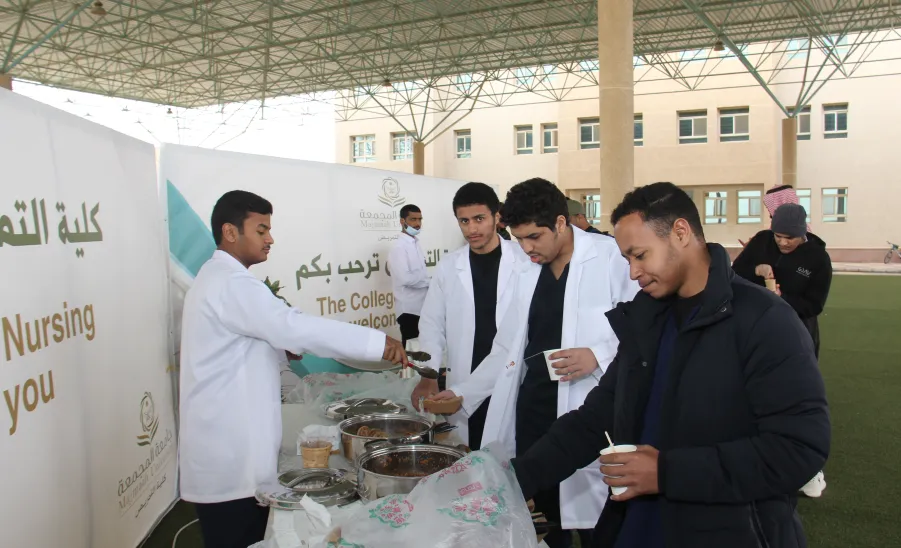 The College of Nursing organized an outdoor event during winter  - كلية التمريض تنظم فعالية "حي الشتاء"
