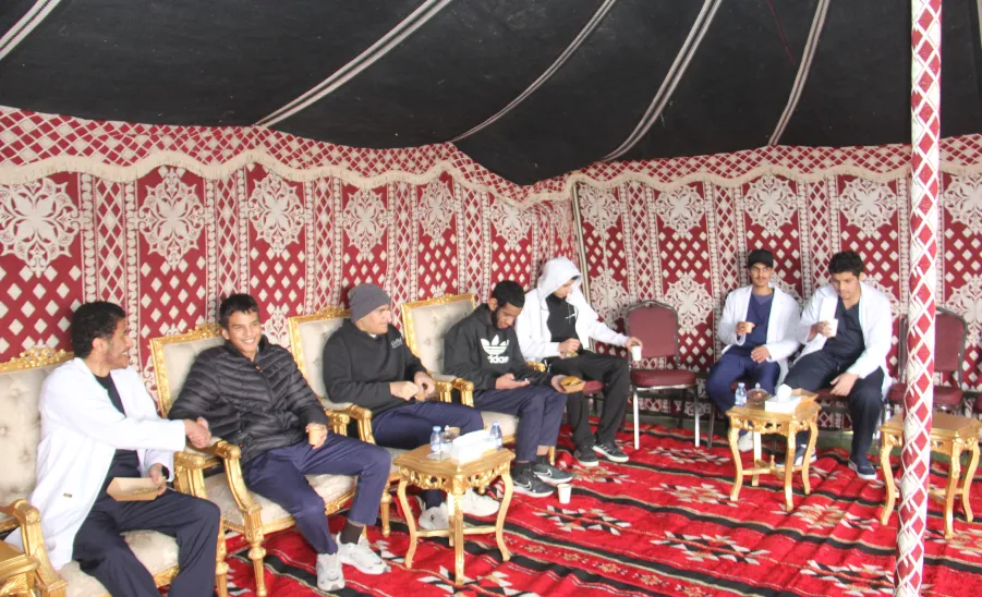 The College of Nursing organized an outdoor event during winter  - كلية التمريض تنظم فعالية "حي الشتاء"
