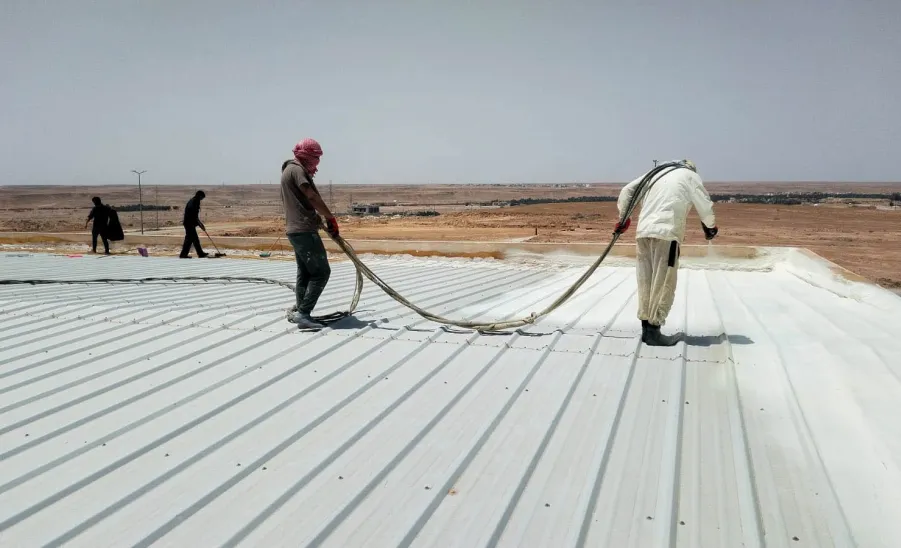 The General Administration of Projects, Operation, and Maintenance carries out roof insulation works -  صورة