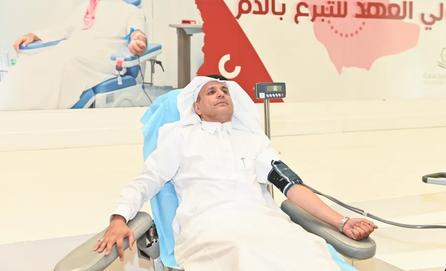 MU ORGANIZES BLOOD DONATION IN RESPONSE TO NATIONAL INITIATIVE  -  جامعة المجمعة