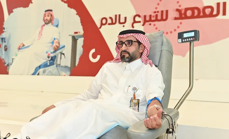 MU ORGANIZES BLOOD DONATION IN RESPONSE TO NATIONAL INITIATIVE  -  جامعة المجمعة