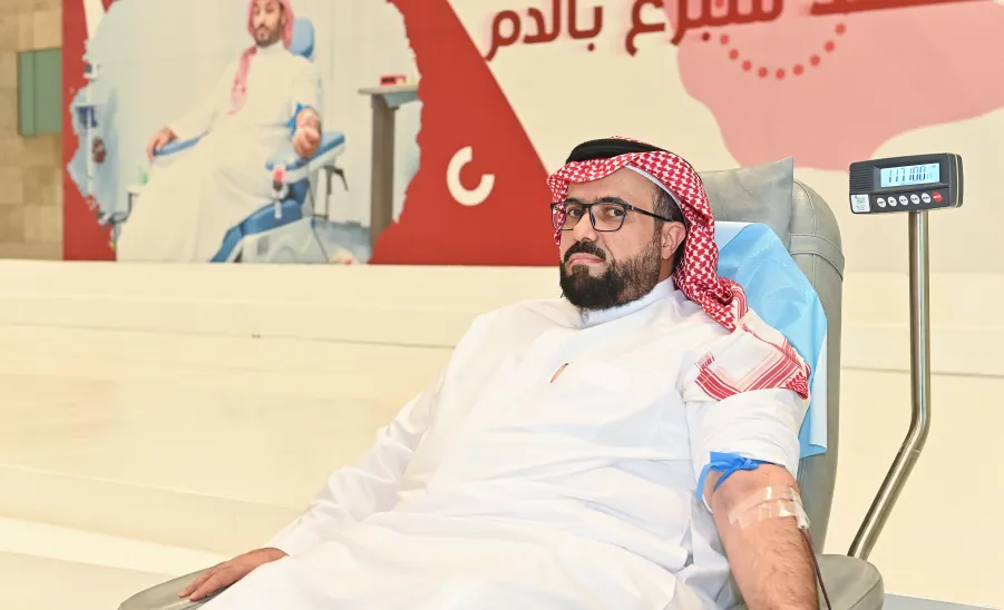 MU ORGANIZES BLOOD DONATION IN RESPONSE TO NATIONAL INITIATIVE  -  جامعة المجمعة