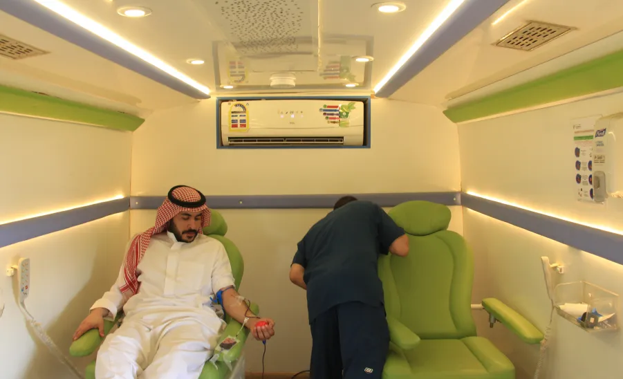 The College participates in the Annual National Blood Donation Campaign in cooperation with the Ministry of Health -  كلية الشريعة والقانون