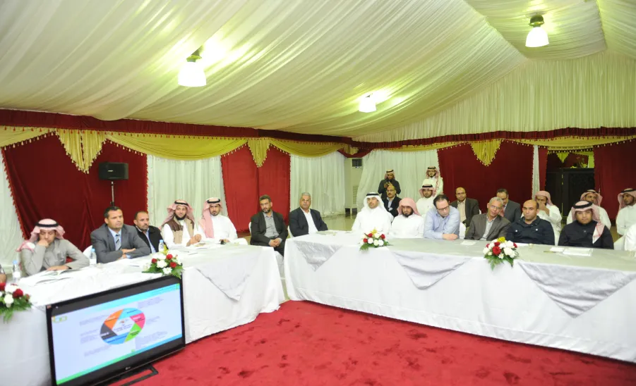 اللجنة الإشرافية للمشروع التطويري لتأهيل الجامعة للاعتماد الأكاديمي تعقد ورشة عمل بعنوان (خطة وإنجازات لجنة السياق البرامجي) - 