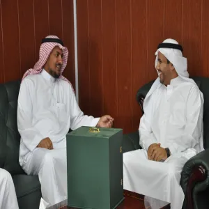 سعادة وكيل الجامعة للشؤون التعليمية يستقبل قيادات كلية التربية بالمجمعة