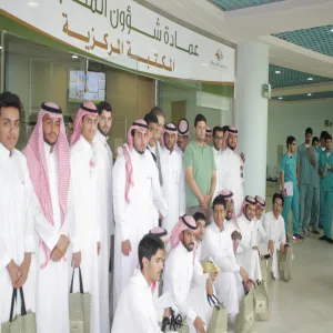زيارة طلاب  كلية الهندسة الى المكتبة المركزية بالجامعة