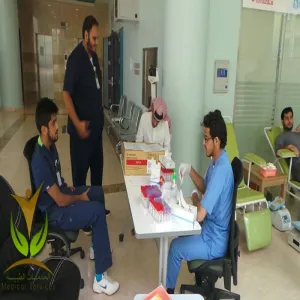 الخدمات الطبية تقوم بحملة التبرع بالدم في المدينة الجامعية قبل موسم الحج