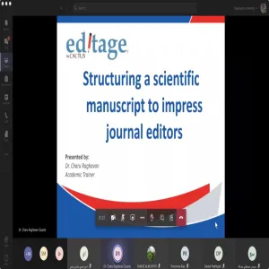 A workshop on Structuring your manuscript to impress