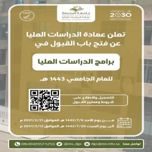 MU ANNOUNCES APPLICATION DATE FOR MA PROGRAMS (1443 AH)
