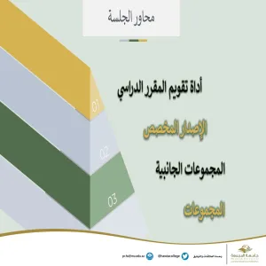 دورة تدريبية بعنوان " إدارة وتقييم المقرر الإلكتروني"