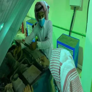 الإنتهاء من إجراء الصيانة الدورية للمركبات الخدمية