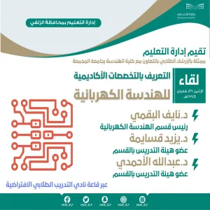 لقاء تعريفي بكلية الهندسة بالمجمعه لطلاب تعليم الزلفي 