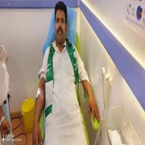 الجامعة تنفذ حملة للتبرع بالدم بالشراكة مع بنك الدم بمستشفى حوطة سدير بمناسبة اليوم الوطني ( 93 )