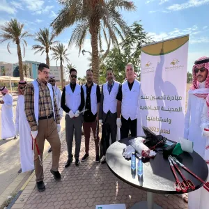 امتداداً لمراحل تنفيذ "مبادرة تحسين بيئة المدن الجامعية" : الإدارة وبالتعاون مع كلية إدارة الأعمال تُنفذ نشاط المبادرة