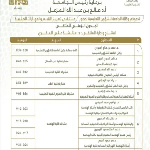 وكالة الجامعة للشؤون التعليمية تقيم ملتقى تعزيز القيم والمهارات الطلابية