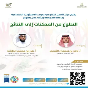 مركز العمل التطوعي يقيم ورشة بعنوان: التطوع من الممكنات إلى النتائج