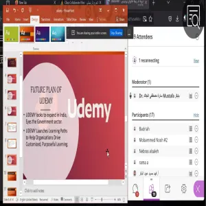 وحدة مصادر المعرفة تقيم دورة تدريبية بعنوان منصة يوديمي Udemy