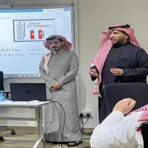 إدارة السلامة تُنفذ برنامجاً تدريبياً للتعرف على وسائل السلامة و استخداماتها