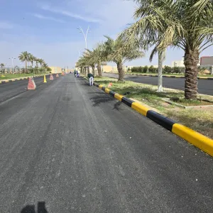 الادارة العامة للمشروعات والتشغيل والصيانة تقوم بأعمال الاسفلت ودهان الارصفة